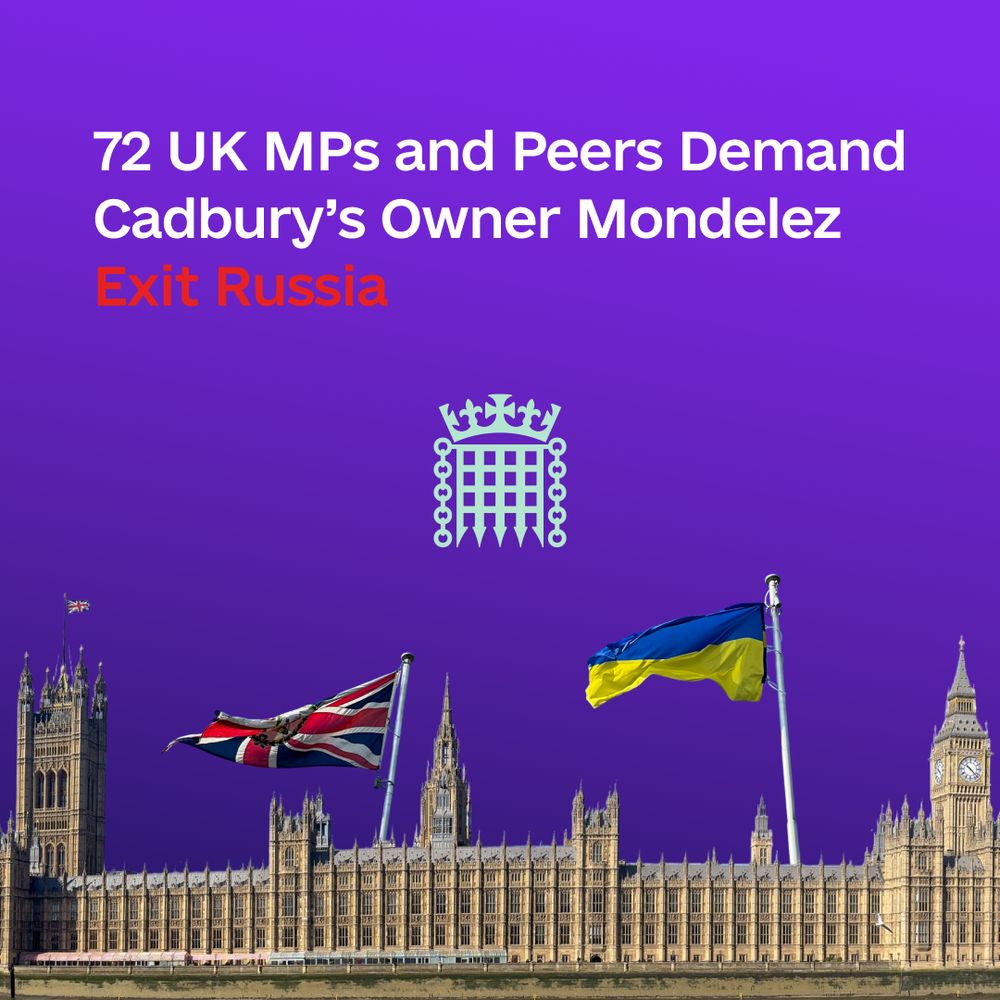 Stop funding Russia's war machine, over 70 UK parliamentarians tell Cadbury's owner Mondelez