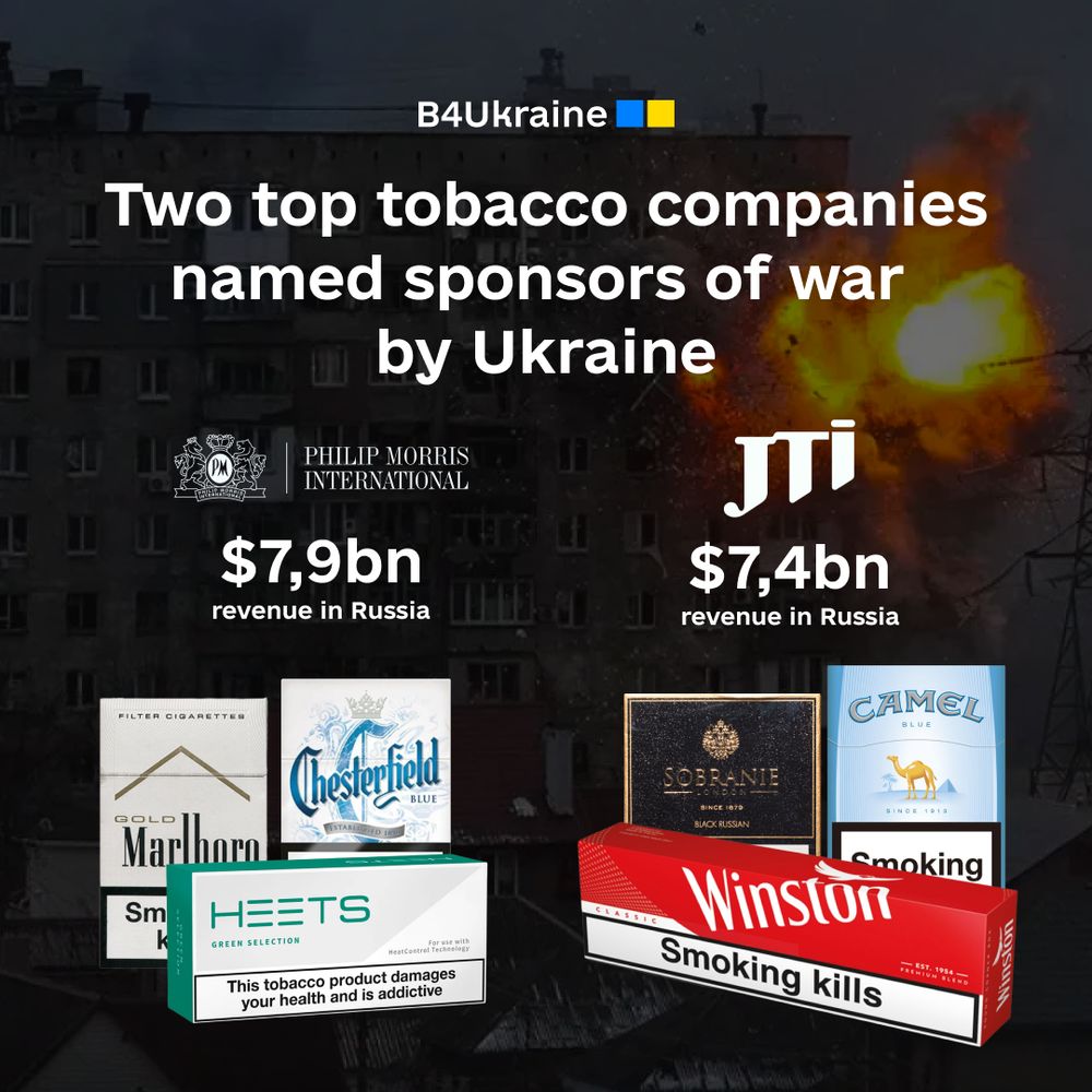 Two top tobacco companies added to Ukraine’s list of war sponsors