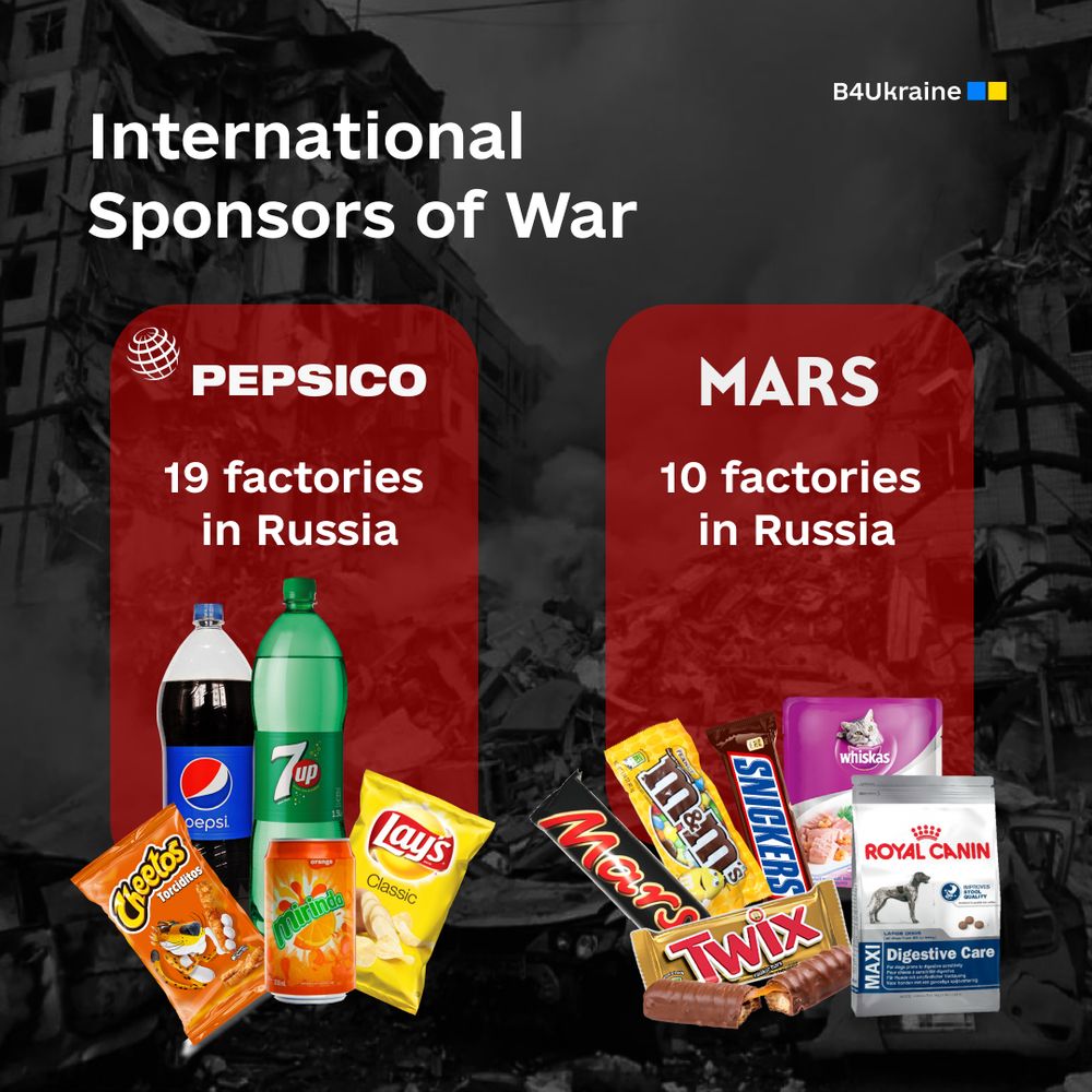 Calls for American Food Giants, Mars and PepsiCo, to exit Russia as Ukraine names them ‘International Sponsors of War’