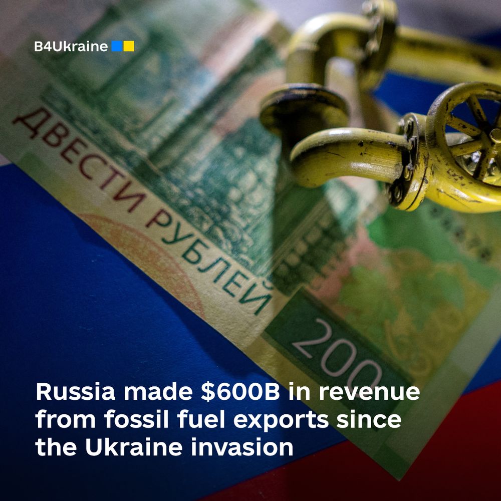 Russia made 600 billion USD in revenue from fossil fuel exports since the invasion of Ukraine