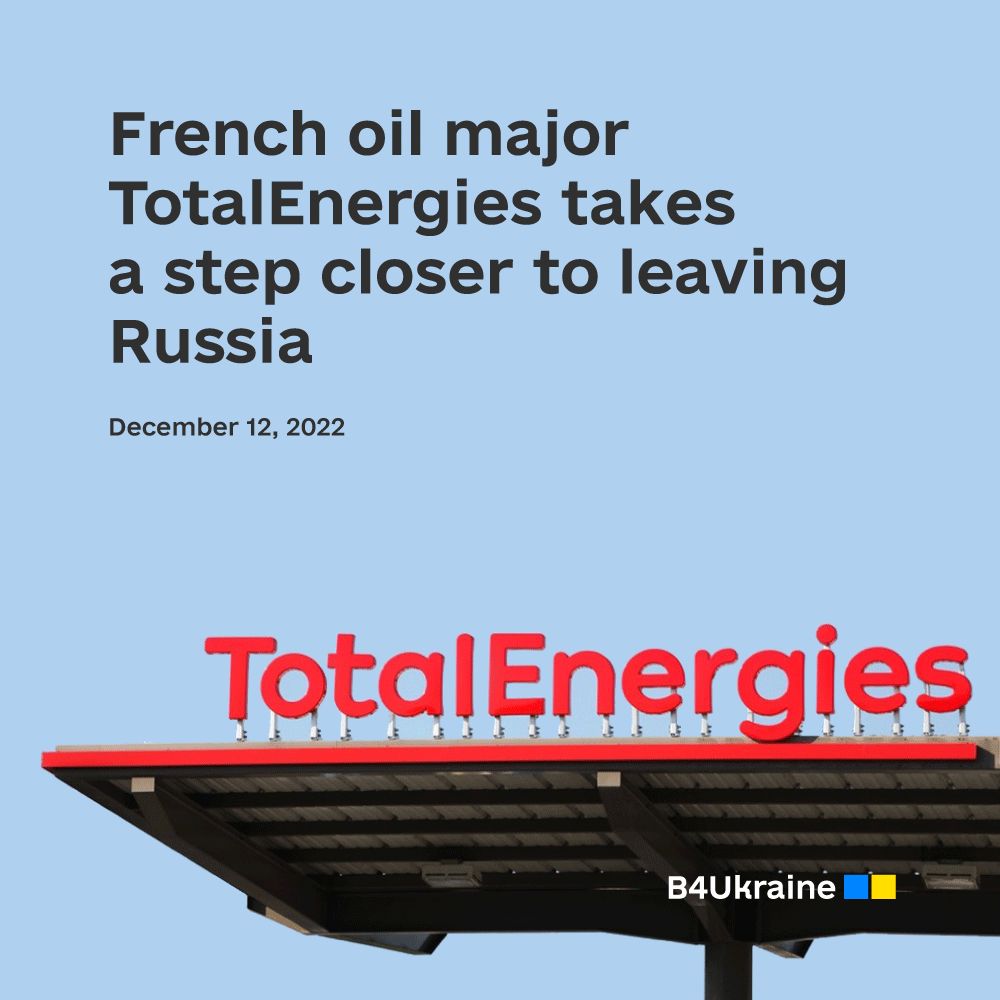 French oil major TotalEnergies takes a step closer to leaving Russia