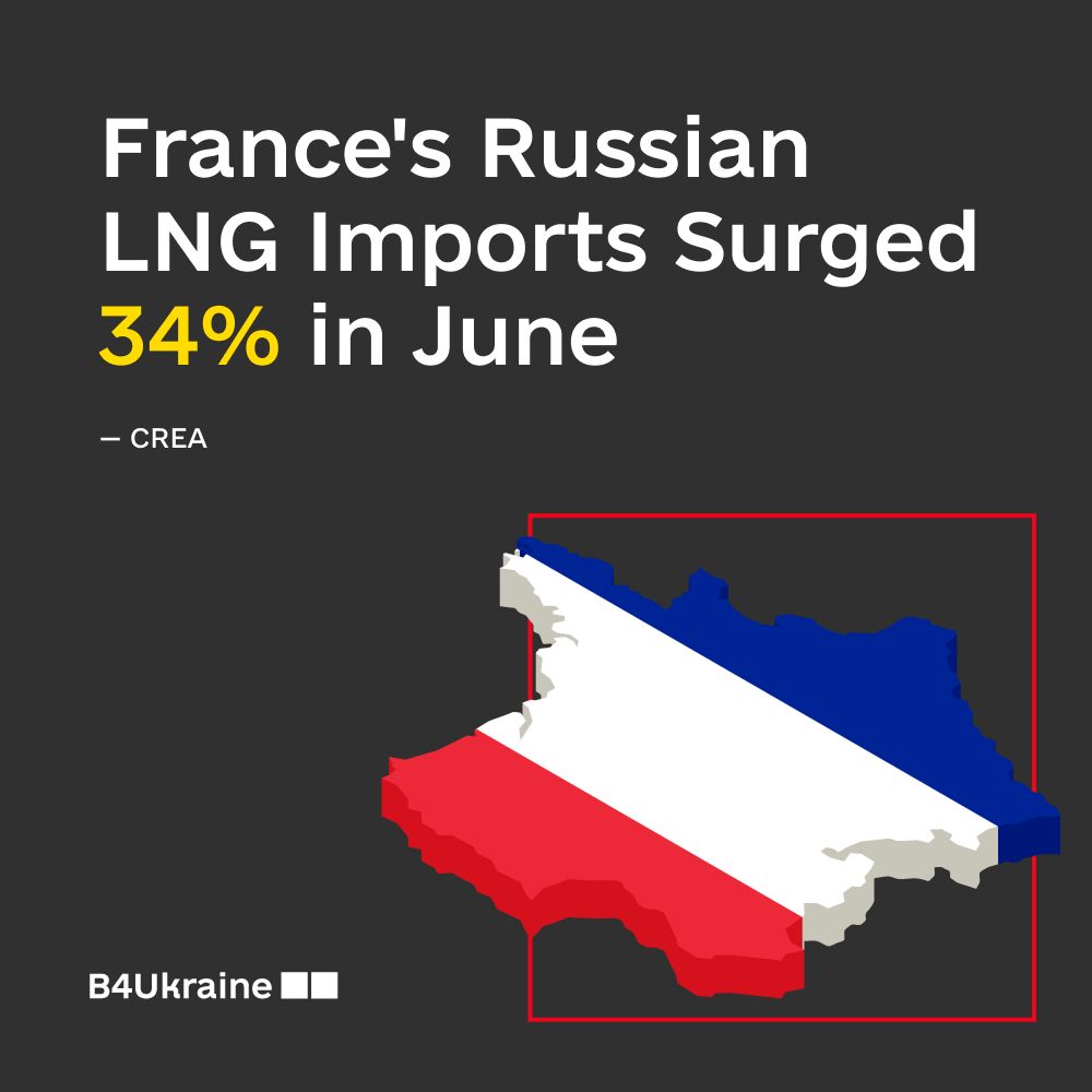 France's Russian LNG Imports Climbed 34% in June