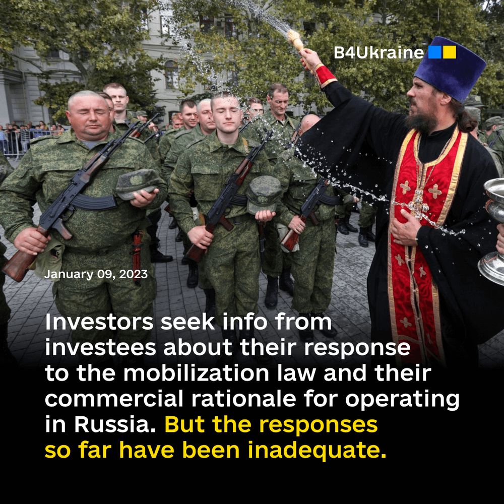 Investors seek info from investees about their response to the mobilization law and their commercial rationale for operating in Russia