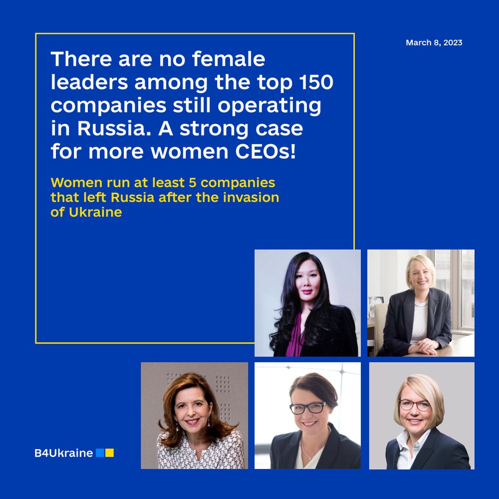 There are no female leaders among the top 150 companies still operating in Russia. A strong case for more women CEOs