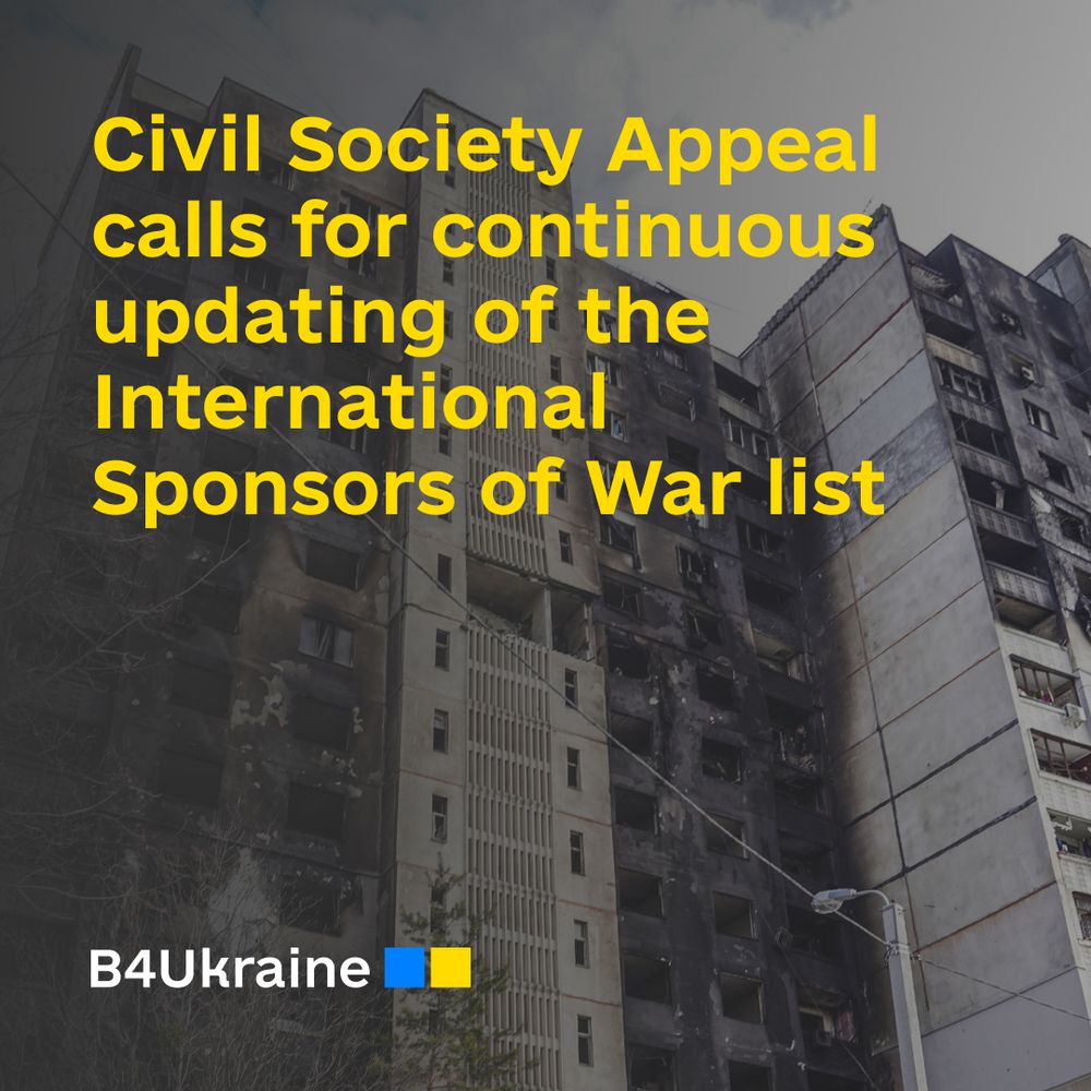 Civil Society Groups Urge the Ukrainian Government to Preserve and Improve the List of International War Sponsors