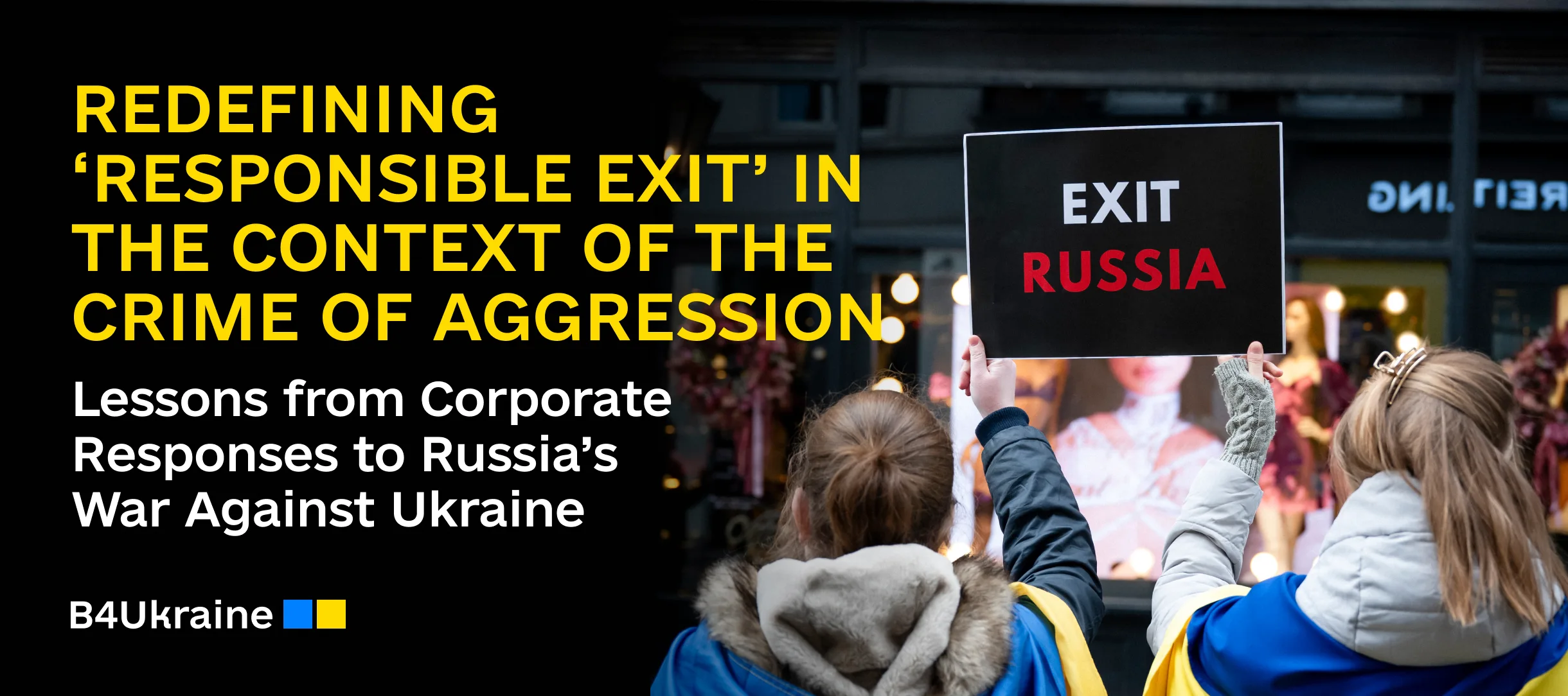 The West Holds The Key To Defund Russia's War — B4Ukraine responsible exit report