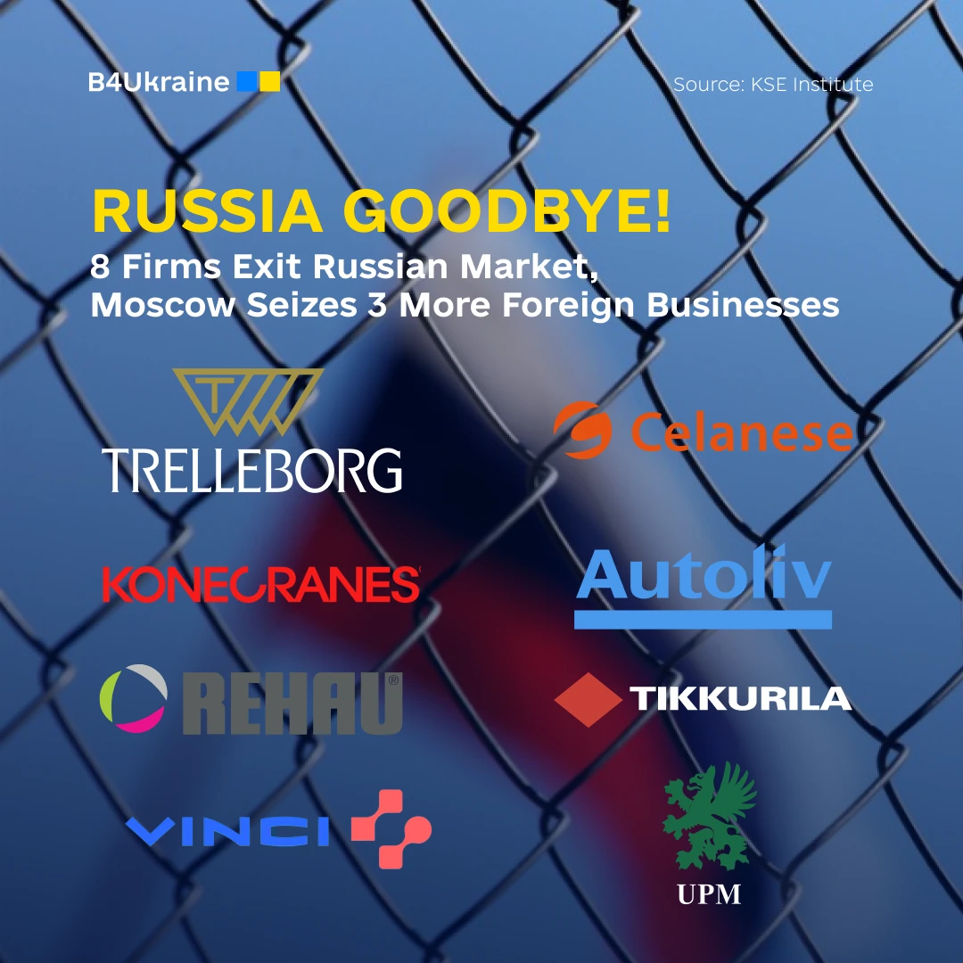 8 Firms Leave Russia, Moscow Seizes 3 More Foreign Businesses — KSE