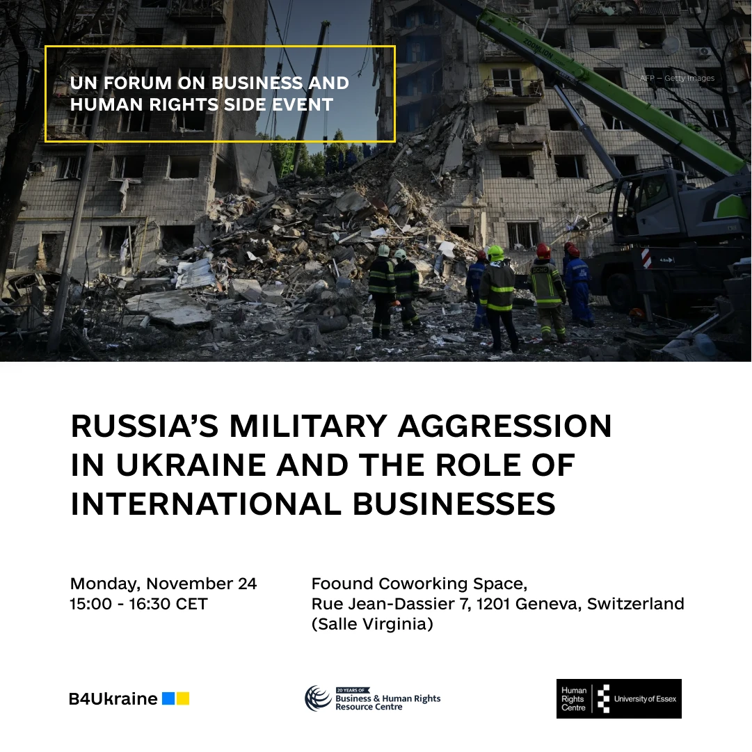 Panel discussion: Russia’s Military Aggression in Ukraine and the Role of International Businesses