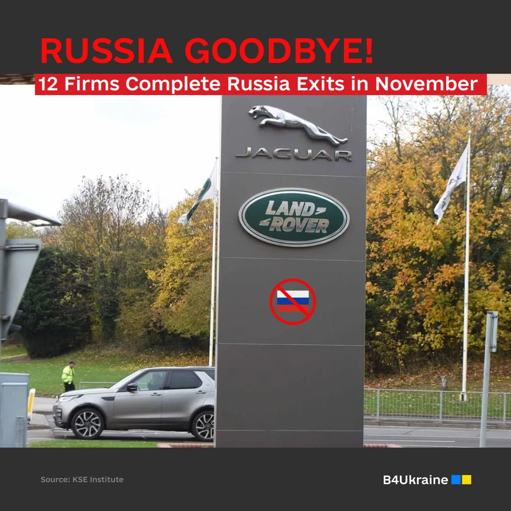 12 Firms Complete Russia Exits in November