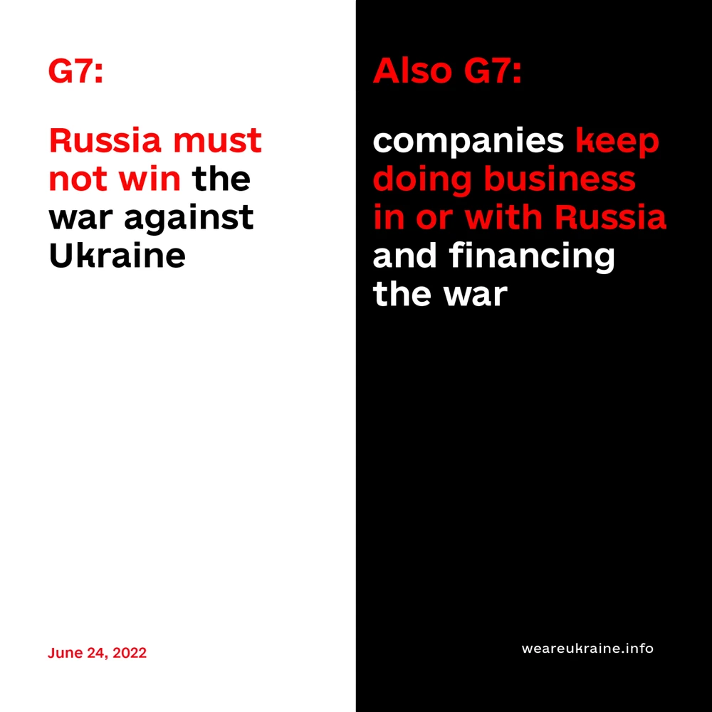 How companies from G7 countries still operate in Russia