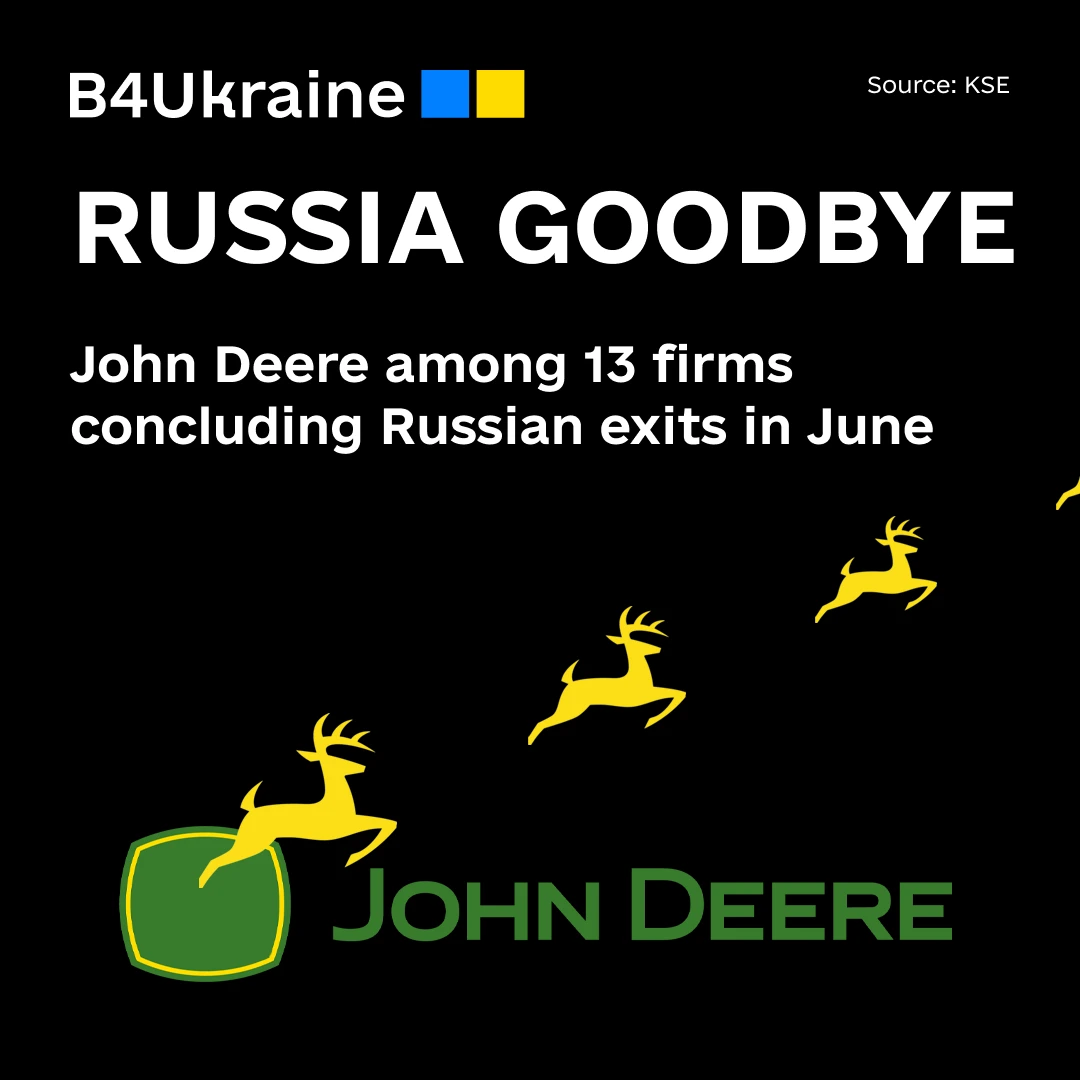 John Deere among 13 firms concluding Russian exits in June