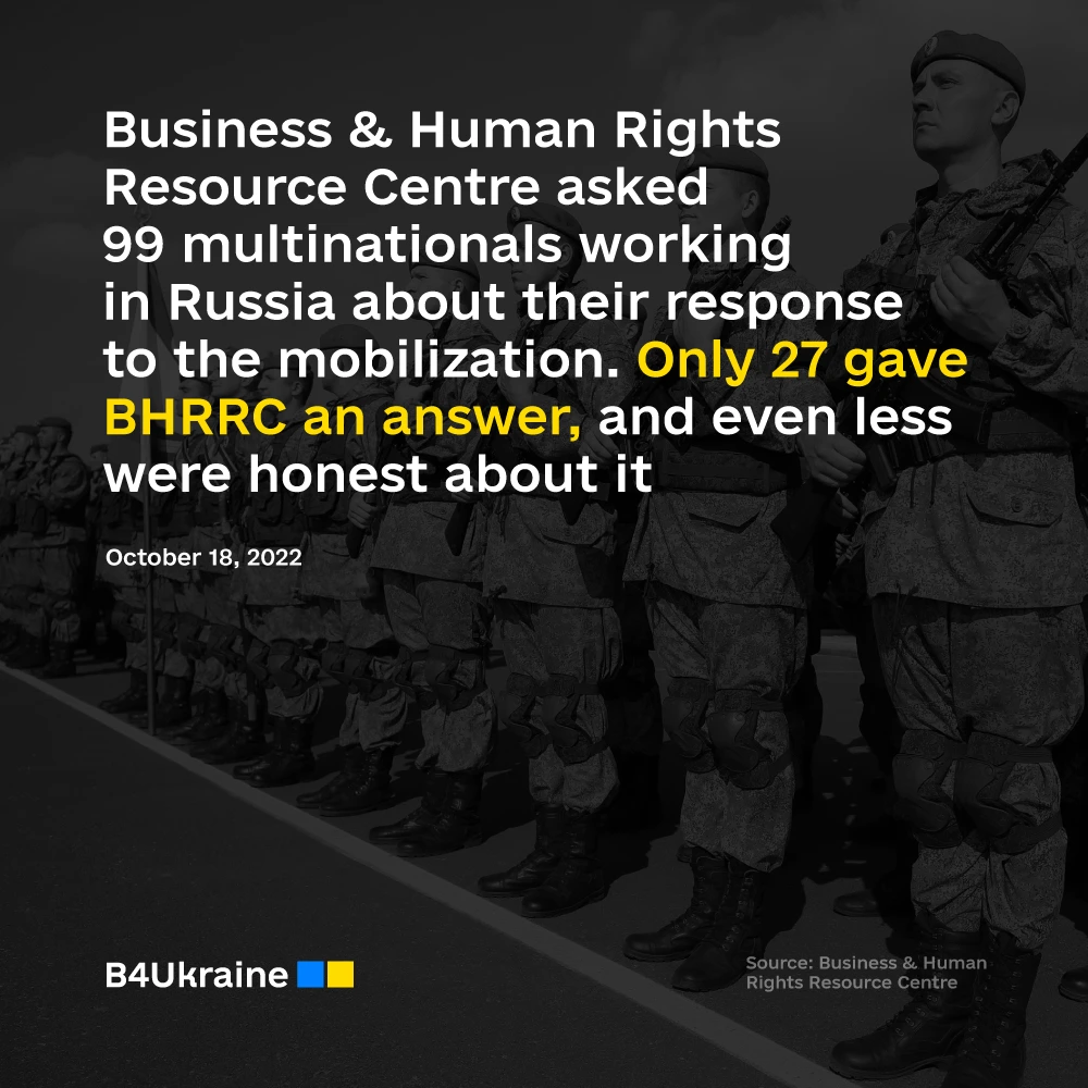 Multinational companies avoid talking about mobilization of their employees in Russia