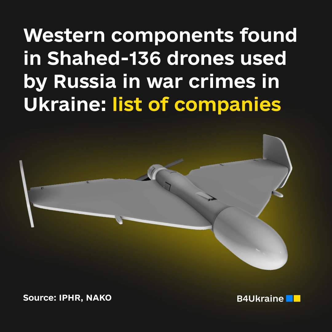 Western components found in drones used by Russia against Ukraine